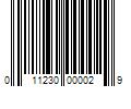 Barcode Image for UPC code 011230000029