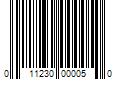 Barcode Image for UPC code 011230000050