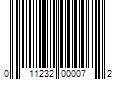 Barcode Image for UPC code 011232000072