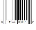 Barcode Image for UPC code 011249000072