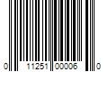 Barcode Image for UPC code 011251000060