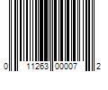 Barcode Image for UPC code 011263000072