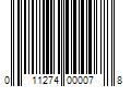 Barcode Image for UPC code 011274000078