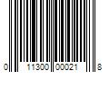 Barcode Image for UPC code 011300000218