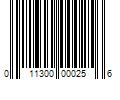 Barcode Image for UPC code 011300000256