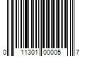 Barcode Image for UPC code 011301000057