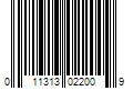 Barcode Image for UPC code 011313022009