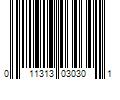 Barcode Image for UPC code 011313030301