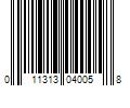 Barcode Image for UPC code 011313040058