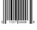 Barcode Image for UPC code 011317000065