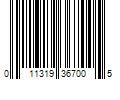 Barcode Image for UPC code 011319367005