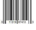 Barcode Image for UPC code 011319674103