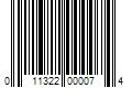 Barcode Image for UPC code 011322000074