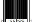 Barcode Image for UPC code 011330000004