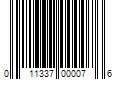 Barcode Image for UPC code 011337000076