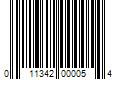 Barcode Image for UPC code 011342000054