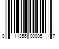 Barcode Image for UPC code 011356000057