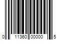 Barcode Image for UPC code 011360000005