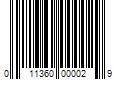 Barcode Image for UPC code 011360000029