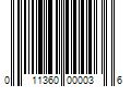 Barcode Image for UPC code 011360000036