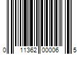 Barcode Image for UPC code 011362000065