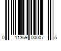 Barcode Image for UPC code 011369000075