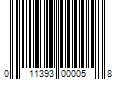 Barcode Image for UPC code 011393000058