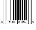 Barcode Image for UPC code 011400000163