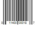 Barcode Image for UPC code 011400000187