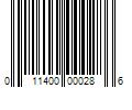 Barcode Image for UPC code 011400000286