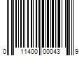 Barcode Image for UPC code 011400000439