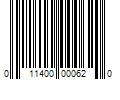 Barcode Image for UPC code 011400000620