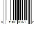 Barcode Image for UPC code 011400000712