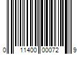 Barcode Image for UPC code 011400000729