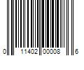 Barcode Image for UPC code 011402000086