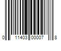 Barcode Image for UPC code 011403000078