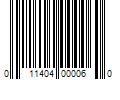 Barcode Image for UPC code 011404000060