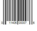 Barcode Image for UPC code 011405000076