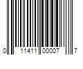 Barcode Image for UPC code 011411000077