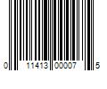 Barcode Image for UPC code 011413000075