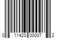 Barcode Image for UPC code 011423000072