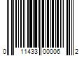 Barcode Image for UPC code 011433000062