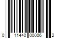 Barcode Image for UPC code 011440000062