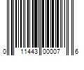 Barcode Image for UPC code 011443000076