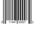 Barcode Image for UPC code 011447000072