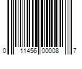 Barcode Image for UPC code 011456000087