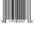 Barcode Image for UPC code 011472000078