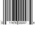 Barcode Image for UPC code 011476000074