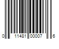 Barcode Image for UPC code 011481000076