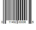 Barcode Image for UPC code 011492000065